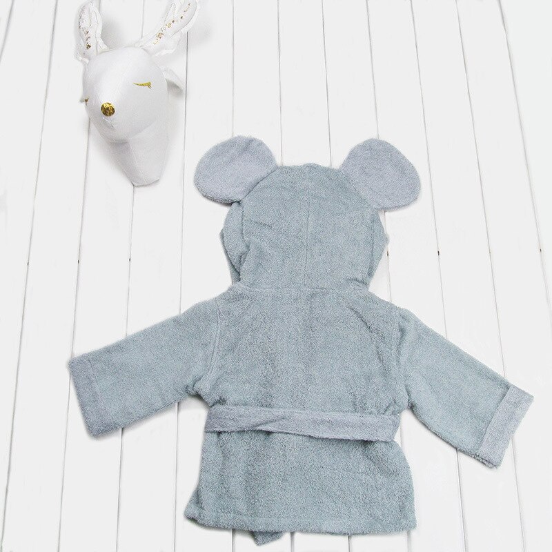 Baby Bathrobe Animal Design with Hood